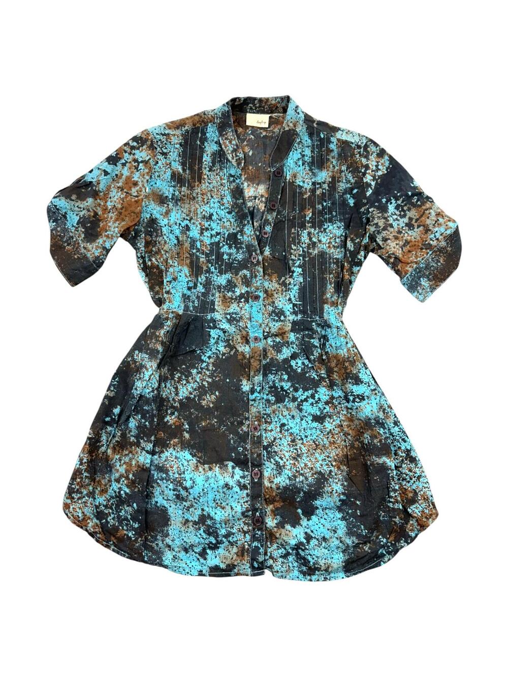 Vintage Daytrip‎ Turquoise & Earth Tone Distressed Tunic